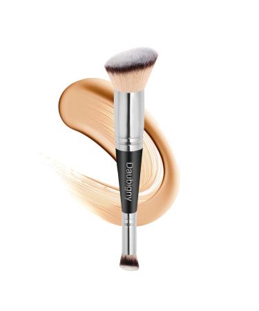 Daubigny Makeup Brushes Dual-ended Angled Foundation Brush Concealer Brush Perfect for Any Look Premium Luxe Hair Rounded Taperd Flawless Brush Ideal for Liquid, Cream, Powder,Blending, Buffing,Concealer Angled Dual-Ended