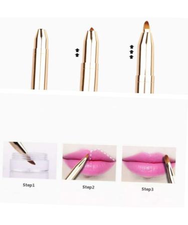 DOITOOL Cosmetic Lip Makeup Beauty Tool Kit Lip Dual End Lip Brush Double-sided Lip Brush Lip Gloss Make up Makeup Brush Retractable Lipbrush Concealer Brush Portable - Buy Online on GoSupps.com
