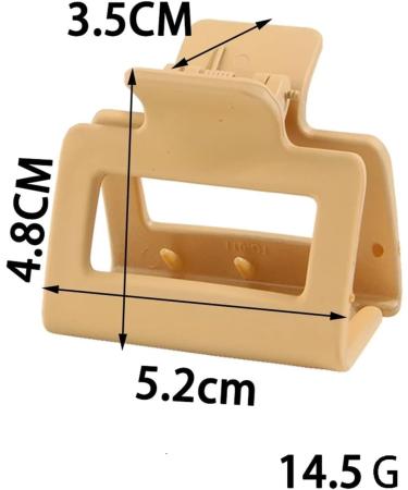 Hair Clips 5CM Hair Clips Matte Frosted Square Hair Claws Hairpin Hair Accessories Women Girls(Color:14) - Buy Online on GoSupps.com