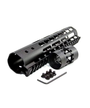 FIRECLUB 7" 9" 10" 12" 13.5" 15" AR15 Free Float Keymod Handguard Picatinny Rail with Barrel Nut for Hunting Tactical 9 inch