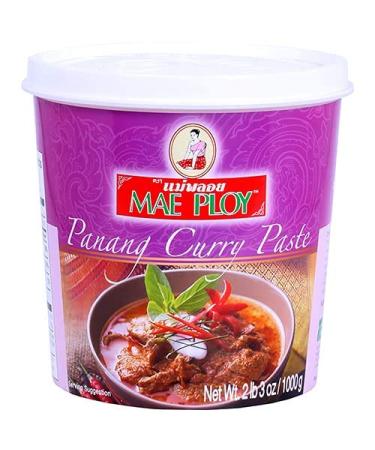 Mae Ploy Panang Curry Paste, Authentic Thai Panang Curry Paste For Thai Curries And Other Dishes, Aromatic Blend Of Herbs, Spices And Shrimp Paste, No MSG, Preservatives Or Artificial Coloring (35 oz Tub) 1