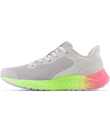 New Balance Fresh Foam Arishi V4 Big Kid Running Shoe - 4 Wide, Light Aluminum/Cyber Lilac/Neon Pink - Ages 8-12 - Buy Online on GoSupps.com