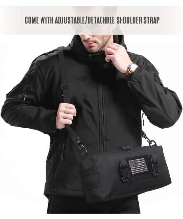 WYNEX Tactical Increment Molle Pouch  Vertical EDC Utility Pouches Sling Bag Military Multi-Purpose Large Capacity with Shoulder Strap Modular Design Black (upgraded) - Buy Online on GoSupps.com