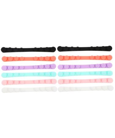 FOMIYES 12 STK anti-le ears hang mask extension ear hooks made of adjustable extension buckle black ear protection with hook child soft