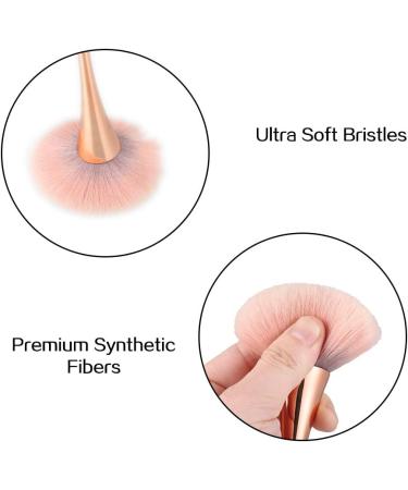hugttt 2 Pcs Large Mineral Powder Brush Bronzer Kabuki Makeup Brush Soft Fluffy Foundation Brush Professional Powder Brush and Blush Brush for Daily Makeup Rose Gold - Buy Online on GoSupps.com