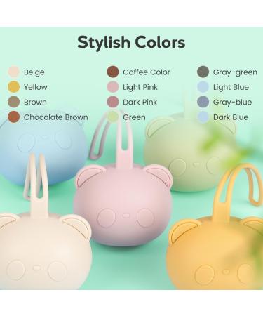 Airfish Silicone Pacifier Box | BPA-Free Baby Bear Pacifier Bag for Travel | Navy Blue Pacifier Holder | Safe Storage for Girls - Buy Online on GoSupps.com