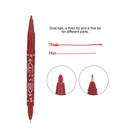 Tattoo Skin Marker Set - Double End Piercing Positioning Pen for Body Art and Permanent Makeup - 10pcs Red Tattoo Marking Pens - Buy Online on GoSupps.com