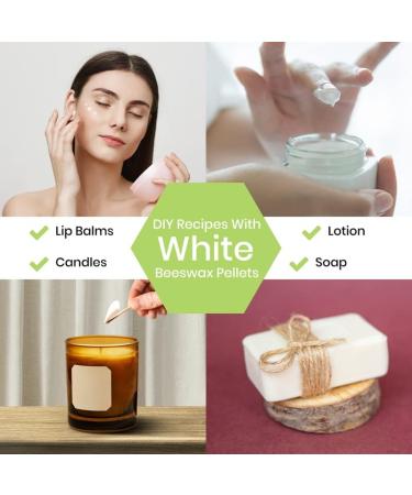Soapeauty 4 OZ 100% Natural White Beeswax Pastilles - Organic Lip Balm, Skin, Hair, and Face Care - Candle Making Supplies - Buy Online on GoSupps.com