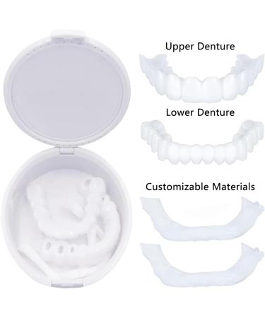 Fluktrix 4 Pairs Teeth Veneers - Perfect Smile Snap-On Temporary Dentures for DIY Confidence | Lighten Your Smile! - Buy Online on GoSupps.com