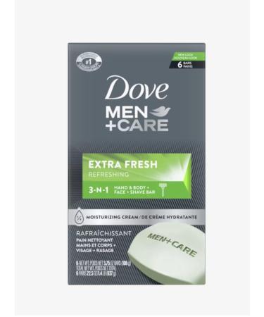 Dove Men+Care Body and Face Bar Extra Fresh 4 oz 6 Bar by Dove