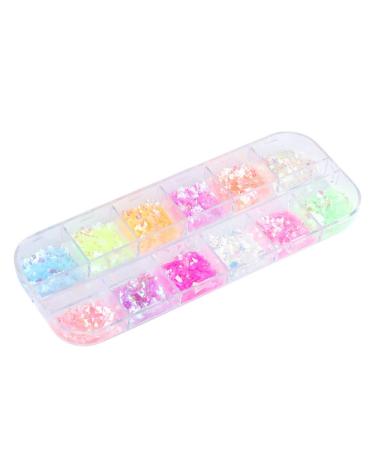 Buy Gzsyy Nail Art Glitter Sequin Flakes - Iridescent Chunky Nail Glitter for 3D Holographic Designs | International Shipping Available - Buy Online on GoSupps.com