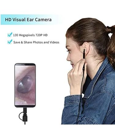 QIYUDS Ear Wax Removal Endoscope 5.5mm HD 720P Camera with 6 LED for Adults, Kids, Pets - Buy Online on GoSupps.com
