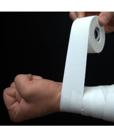 Premium White Athletic Tape - Rigid Support for Ankle & Wrist | 8 Rolls 1.5"x15yds | 50% More - Easy-tear Soft Cotton | Best Adhesive for Athletes & Trainers - Buy Online on GoSupps.com