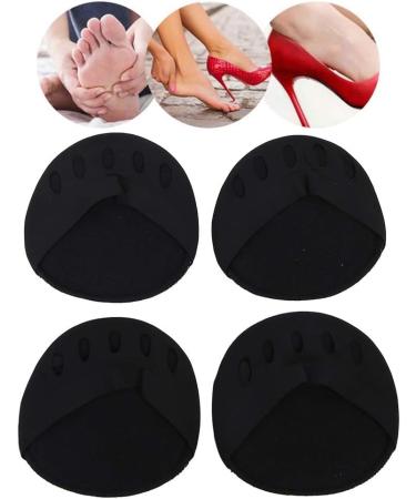 Forefoot Metatarsal Pads - 2 Pairs | Soft Elastic Heel Insoles for High Heel Shoes | Antistress Foot Patch - Black - Buy Online on GoSupps.com