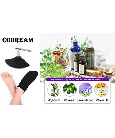 Wendapai Moisturizing Gel Spa Socks Large Men's SPA Care Socks for Dry Cracked Rough Feet Repair Cracked Skin and Exfoliate US Men 10-15 2 Pairs Black - Buy Online on GoSupps.com