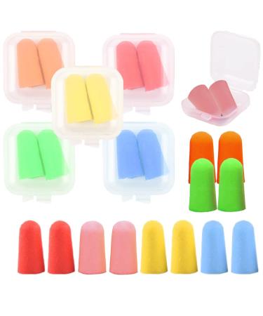 6 Pairs Ear Plugs for Sleeping Noise Cancelling Foam Macks Earplugs for Shooting Range Tapones para Oidos para Dormir Hearing Protection Soft Foam Best Earplugs to Block Snoring