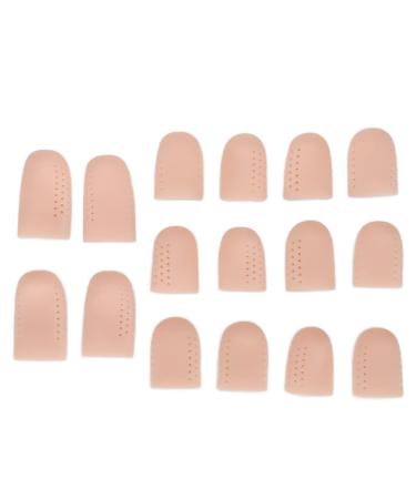 16 Pack Toe Protection Caps Toe Protection Gel Breaking Toe Caps Gel Totel Protection Caps For Missing Insized Inserted Toenails Walking Run Red