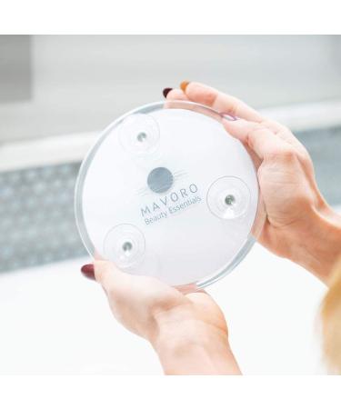 MARRO 7x Magnification Portable Makeup Mirror - Triple Suction Cup Cosmetic Mirror (15cm) for Travel - Buy Online on GoSupps.com