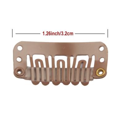 Light Brown 30pcs Hair Extension Clips & Needles Set Stainless Steel Snap Clips for Wigs, Extensions & Hairpieces with Thread Rolls - Buy Online on GoSupps.com