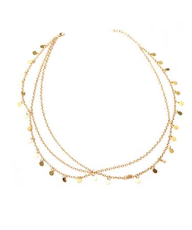 Boho Coin Pendant Head Chain - Gold Bridal Wedding Hair Accessories - Buy Online on GoSupps.com
