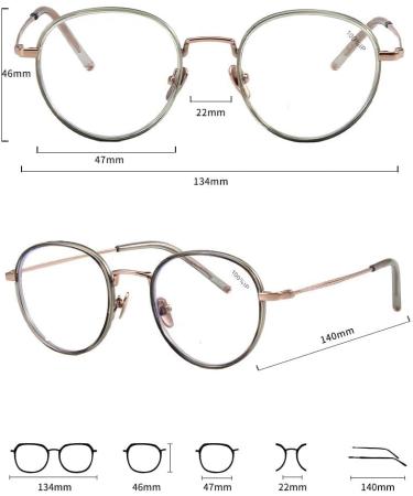 Fuqinqingoz Cute Anti-Blue Light Reading Glasses for Men & Women - C1 Color +350 Power - Buy Online on GoSupps.com