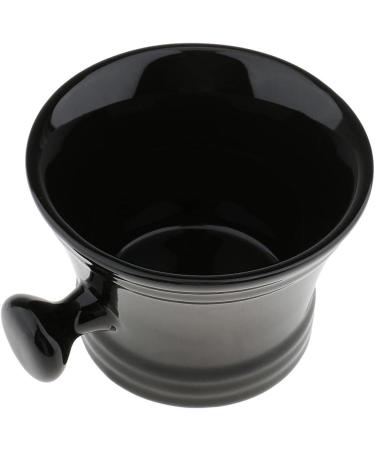 Black Ceramics Men Shaving Mug Bowl | Premium Barber Beard Shaving Brush Soap Cup - Buy Online on GoSupps.com