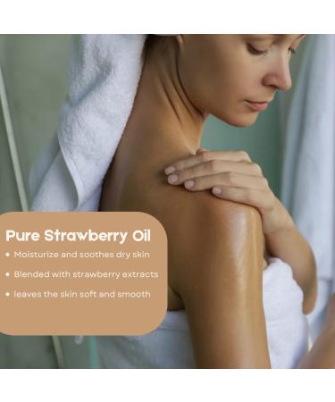 Buy Strawberry Body Oil - Natural Hydrating & Moisturizing Body Oil for Women | Long Lasting Fragrance | Vegan | 4 fl. oz International Shipping - Buy Online on GoSupps.com