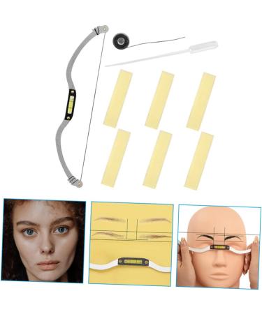 Healeved 5 Sets eyebrow drawing tool premium eyebrow corrector professional eyebrow ruler 22.5x4.3cmx5pcs Silverx5pcs - Buy Online on GoSupps.com