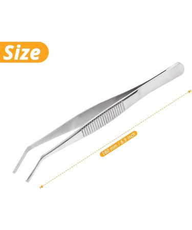 YEEPSYS Stainless Steel Tweezers  Multipurpose Tweezers with Curved Serrated Tip  Precision Forceps for Craft Repairing  garden DIY crafting - Buy Online on GoSupps.com