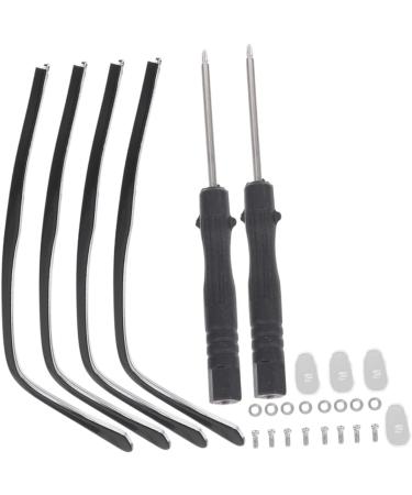 Lurrose 4-Piece Glasses Repair Set - Universal Replacement Arms for Men & Women - Sunglasses Accessories with Metal Plates - Black (2pcs 13.3x0.6cm) - Buy Online on GoSupps.com