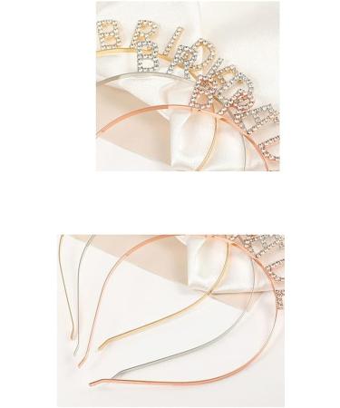 Rhinestone Bride Headband - Wedding Tiara Hair Band for Bachelorette & Bridal Shower - Buy Online on GoSupps.com