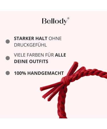 Bellody Original Hair Tie - Stylish Braided Hair Tie Set (4-Pack) in Bordeaux Red - Strong Hold Women's Hair Accessories - Buy Online on GoSupps.com