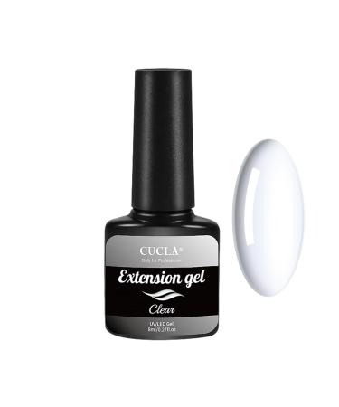 Gel Nail Polish - 8ml Builder Gel Clear Builder Nail Gel for Nails 5 In 1 UV Nail Polish Strengthener Extension Gel Base Gel Rhinestone False Nail Tips Glue Gel in a Bottle (8ml)