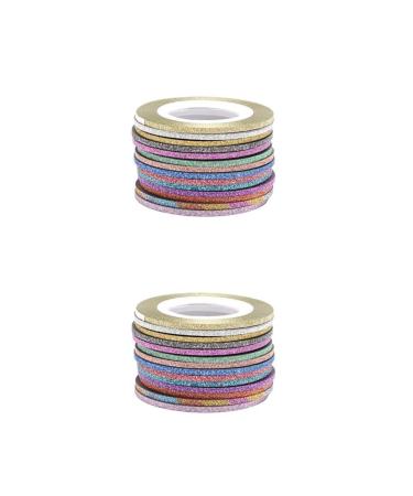 Lmoikesz 2 Set Multicolored Nail Art Striping Tape - Wide Application, Easy to Use - Fashionable Paper Gifts - Random Color 2MM - 2 Set - Buy Online on GoSupps.com