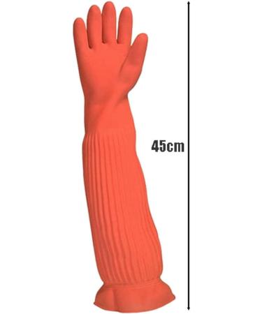 Reusable Cleaning Gloves Long Rubber Gloves Waterproof Household Gloves Kitchen Dishwashing Gloves for Garden Painting Home Xiatiam - Buy Online on GoSupps.com