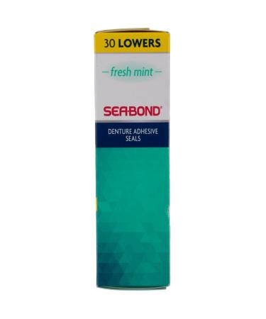 Sea-Bond Lowers Denture Adhesive Seals Fresh Mint - 30 ct Pack of 5 - Buy Online on GoSupps.com