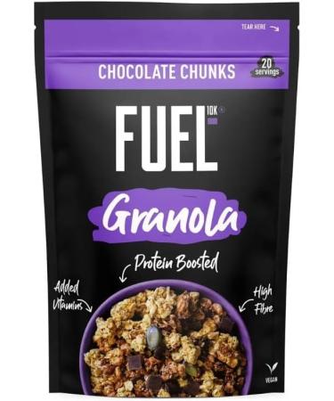 Fuel 10k Granola Chololate Chunks Protein Boosted 1kg - 1 Pack | Breakfast Gronola with Protein Boosted High Fiber Added Vitamins & Vegan.