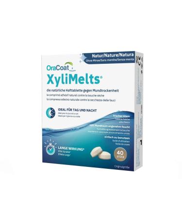 OraCoat XyliMelts - 40 Adhesive Discs Against Dry Mouth and Tooth Decay - Neutral Flavour