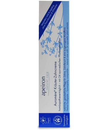 APEIRON Auromere Herbs Toothpaste | Organic Vegan Mint Flavor | Fluoride-Free Homeopathy-Friendly Natural Cosmetics (3 x 75 ml) - Buy Online on GoSupps.com