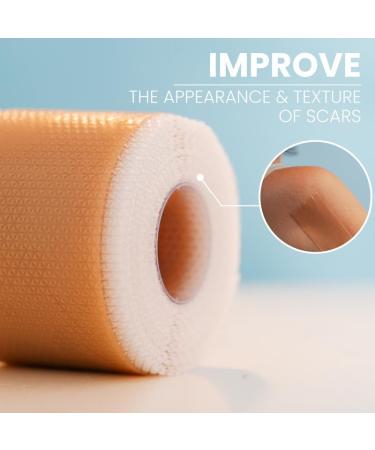 Soft Medical Grade Silicone Tape for Scars - Reduce Surgical C-Section Keloid & Acne Scars - 1.6" x 120" (Pack of 1 - Buy Online on GoSupps.com