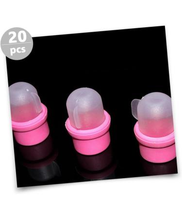 FRCOLOR Lot de 20 Couvre-ongles en Silicone Rose pour Dissolvant Protection Doigts Taille Unique Accessoires Nail Art Professionnels pour Manucure Domicile et Salon - Buy Online on GoSupps.com