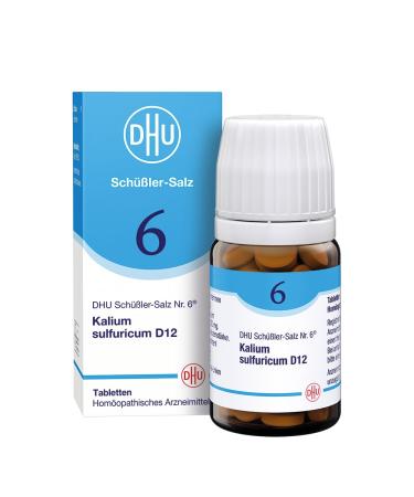 DHU Sch ßler-Salz No. 6 potassium sulfuricum D12-the mineral salt of detoxification-the original-environmentally friendly in the pharmaceutical glass 80 St. tablets tasteless 80 pieces (1 Pack)