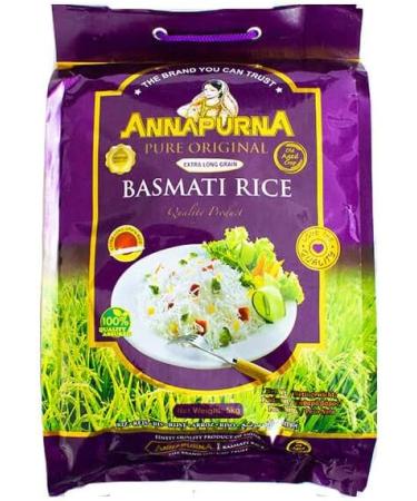 Seelans Annapurna Extra Long Grain Basmati Rice 5kg | Premium Quality | 100% Basmati | Delightful Delicate Aroma & Delicious Flavour | Perfect for Curries Biryani Any Savoury Dish| Vegan - Buy Online on GoSupps.com