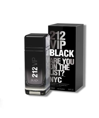 212 VIP Black by Carolina Herrera for Men Eau De Parfum Spray, 6.8 Oz Lavender,Vanilla 6.8 Fl Oz (Pack of 1)