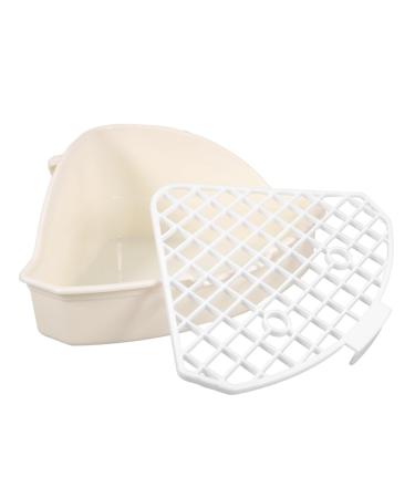 BESPORTBLE Rabbit Triangle Toilet Indoor Bunny Potty Tray Guinea Pig Potty Pet Cage Abs White 25.00X19.00X10.00CM White