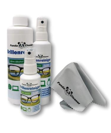 Pandacleaner set 400ml glasses cleaner 50ml spray for on the go + 100ml for home + 250ml refill bottle |Without alcohol |Anti -fitting |Strip -free | - Buy Online on GoSupps.com
