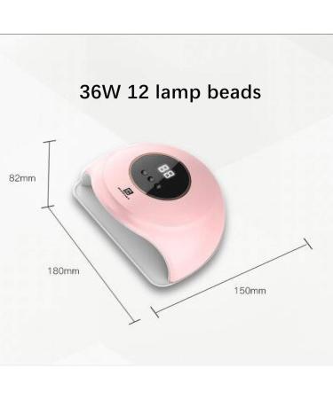 LED UV Nail Lamps Pink 36W Gentle & Not Hurt Hands Black Gel Nail Polish Nail Dryer Curing Lamp with 30/90S Timers Auto Sensor LED Digital Display USB Plug Carry Convenient for Home and Salon One Size Pink - Buy Online on GoSupps.com