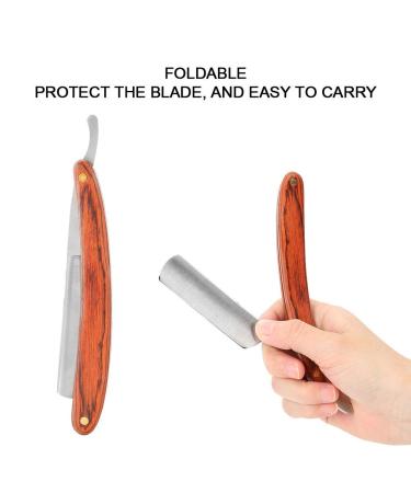 Professional Razor Shaving Knife | Straight Edge Barber Razor with Wooden Handle | Best Beard & Hair Cutting Tool for Barbers - Buy Online on GoSupps.com