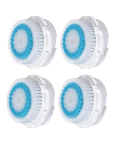 Facial Cleansing Brush Heads Deep Cleaning Soft Face Brush Heads Replacement Suitable for All Skin Types (4 Deep Cleaning) 4deepcleasing