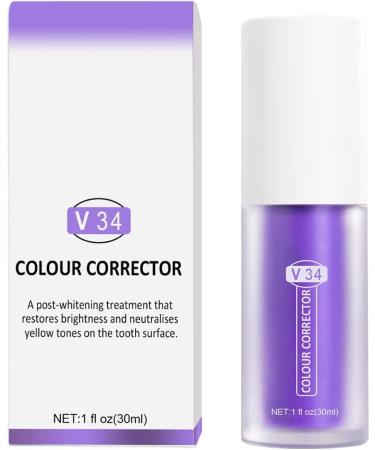 seeyoung V34 Color Corrector Teeth Whitening Toothpaste Sensitive Teeth, Intensive Stain Removal Reduce Yellowing, Harden and Strengthen Enamel, Sensitive Teeth